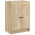 Unter dem Waschbecken Badschrank Sonoma-Eiche 56 x 37,5 x 81 cm