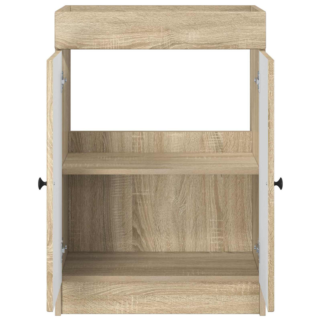 Unter dem Waschbecken Badschrank Sonoma-Eiche 56 x 37,5 x 81 cm