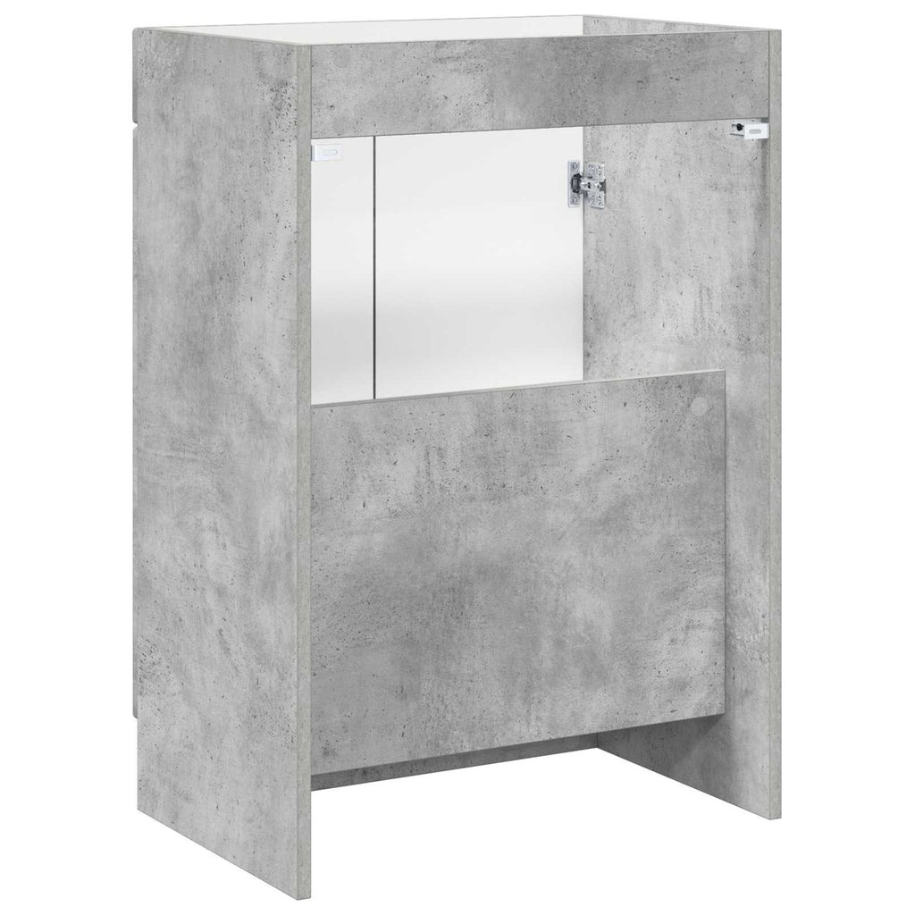 Unter dem Waschbecken Badschrank Betongrau 56 x 37,5 x 81 cm