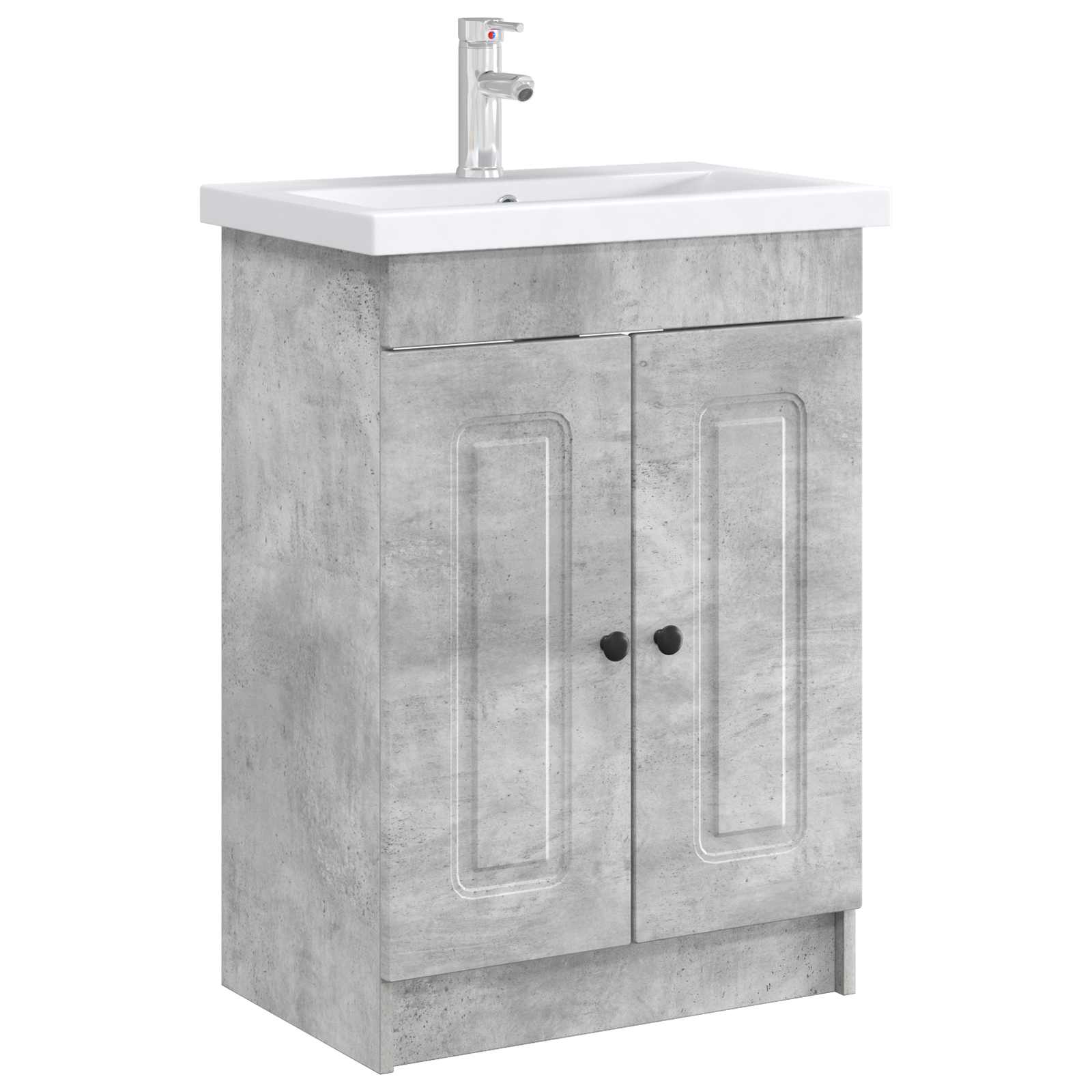 Unter dem Waschbecken Badschrank Betongrau 56 x 37,5 x 81 cm