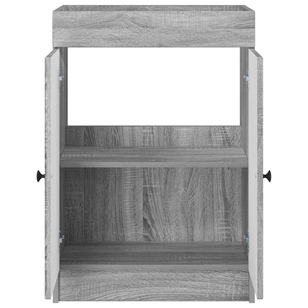 Unter dem Waschbecken Badschrank Grau Sonoma 56 x 37,5 x 81 cm