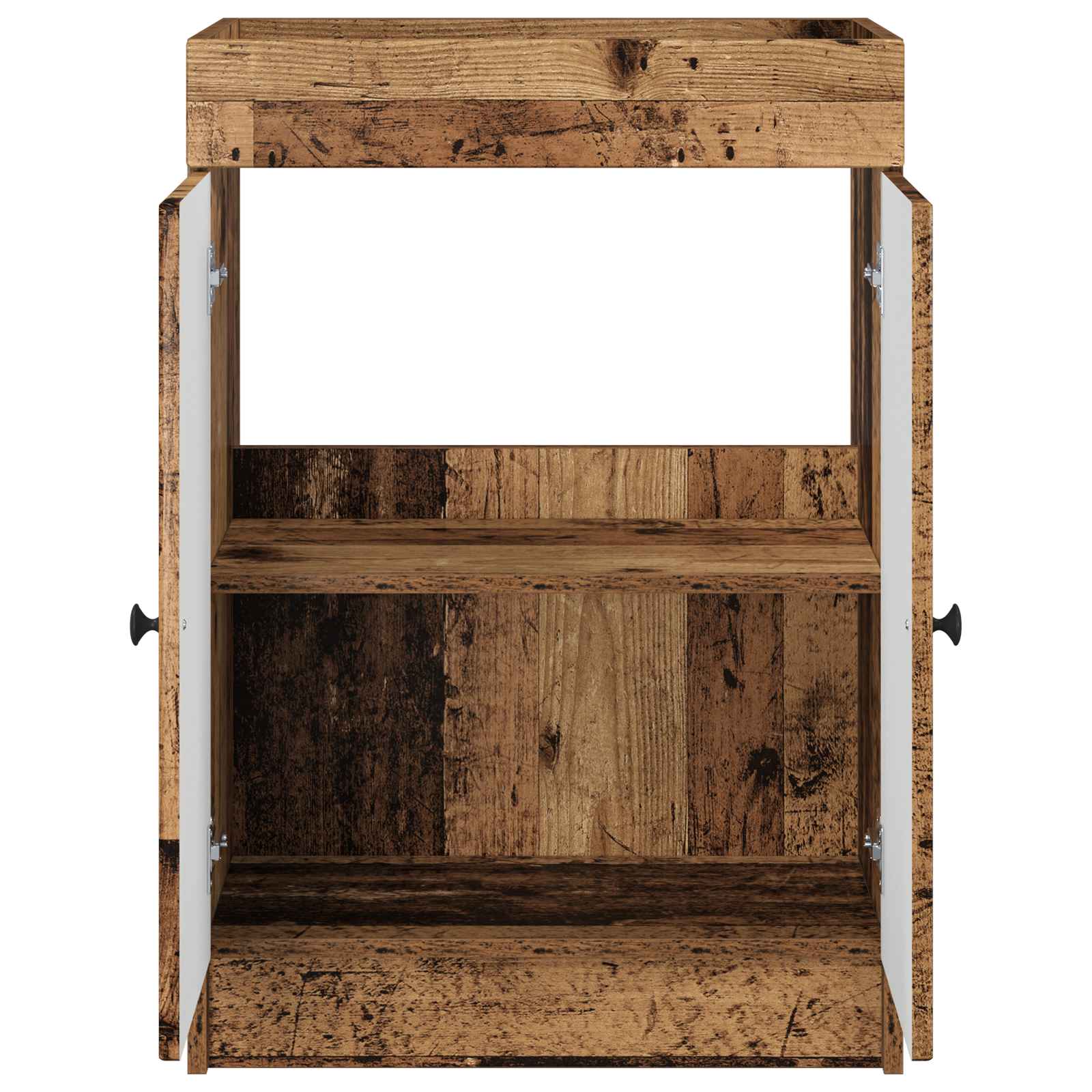 Unter dem Waschbecken Badschrank Altholz 56 x 37,5 x 81 cm