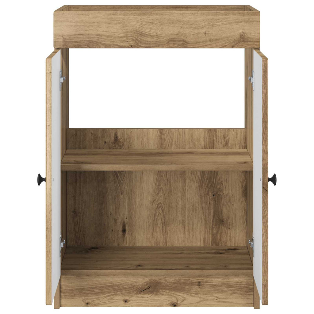 Unter dem Waschbecken Badschrank Artisan-Eiche