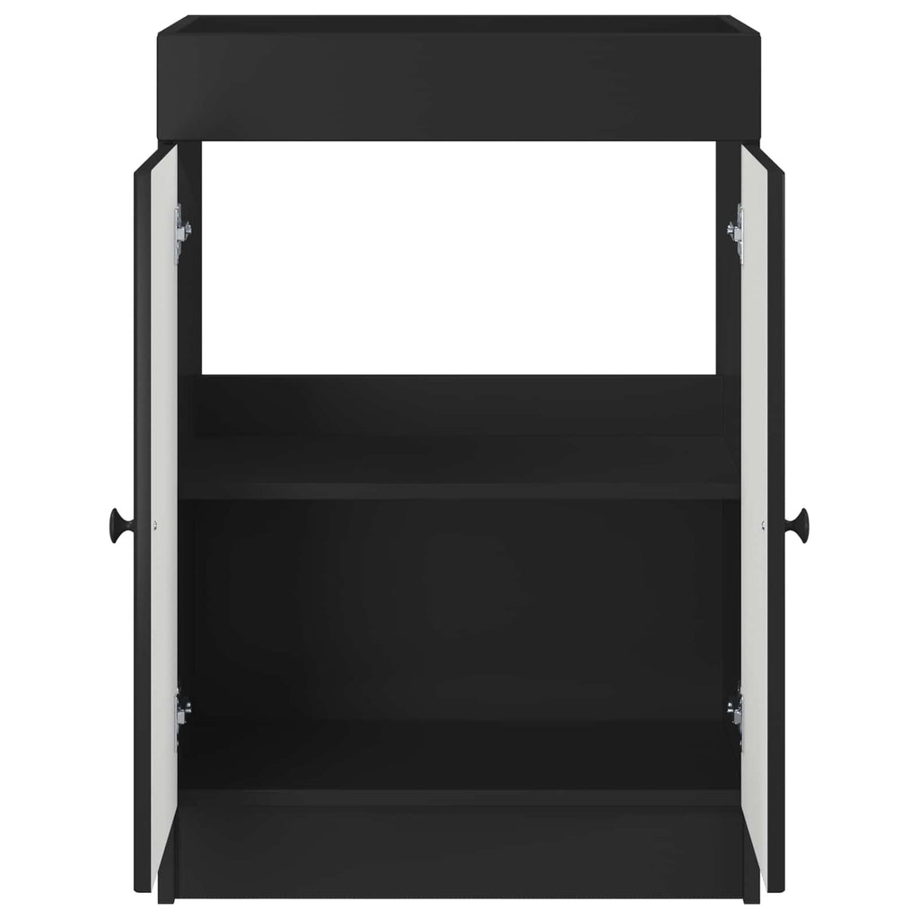 Unter dem Waschbecken Badschrank Schwarz 78,5 x 37,5 x 81 cm