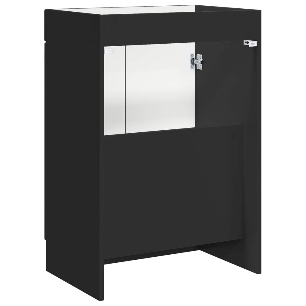 Unter dem Waschbecken Badschrank Schwarz 78,5 x 37,5 x 81 cm