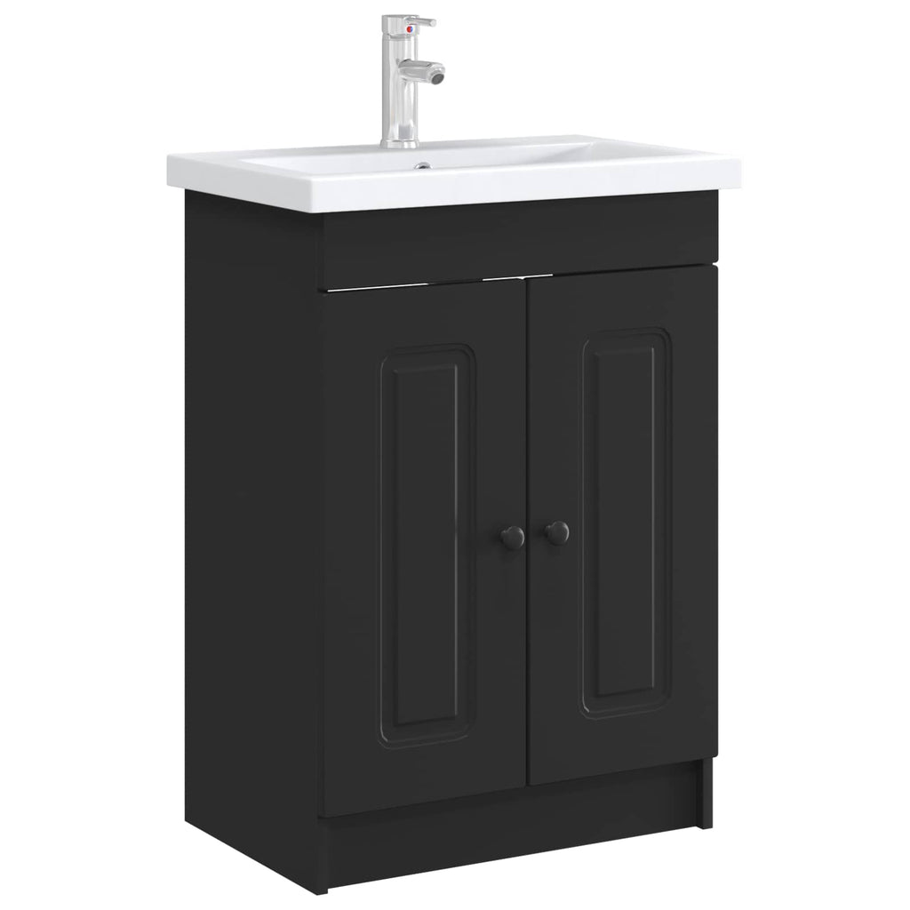 Unter dem Waschbecken Badschrank Schwarz 78,5 x 37,5 x 81 cm