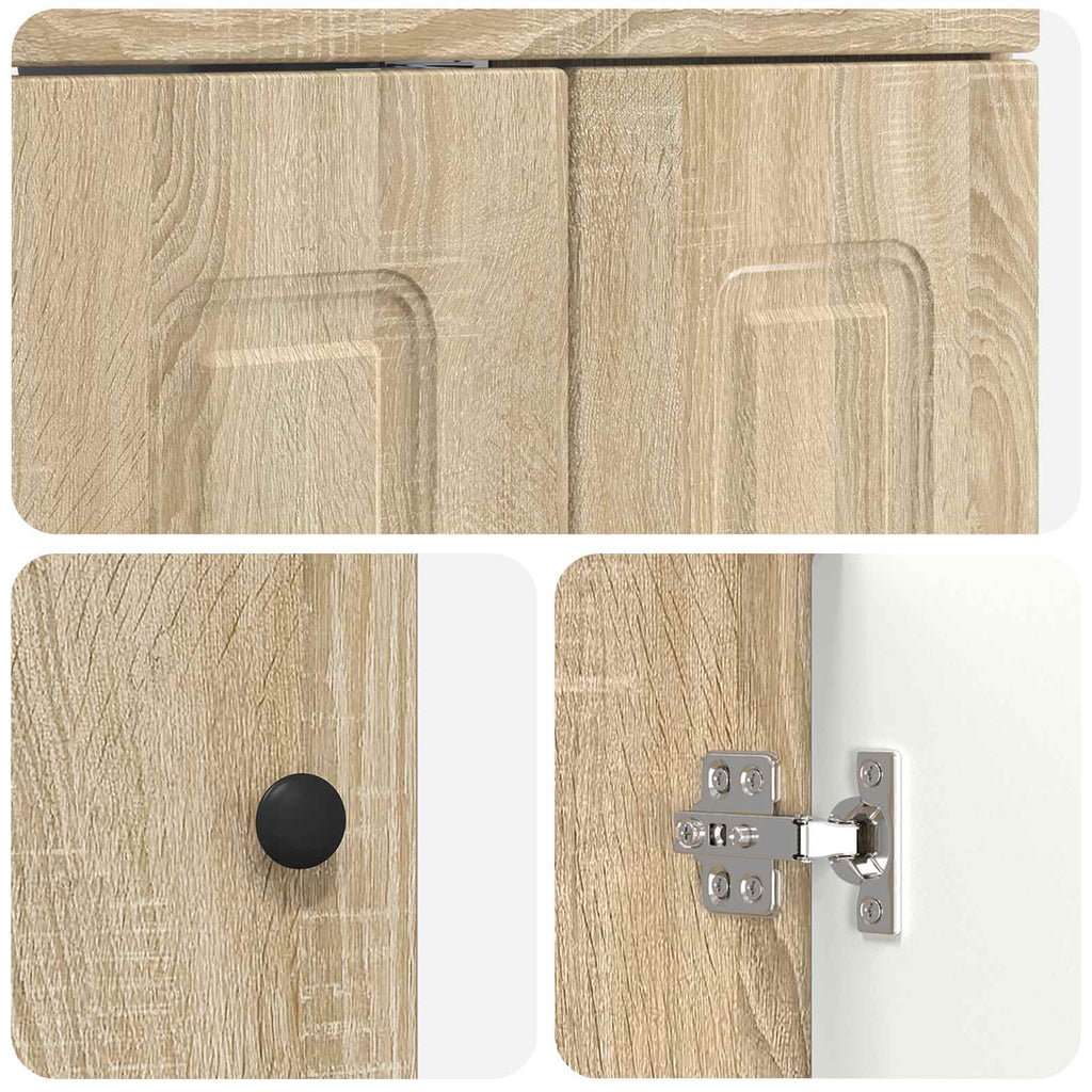 Unter dem Waschbecken Badschrank Sonoma-Eiche