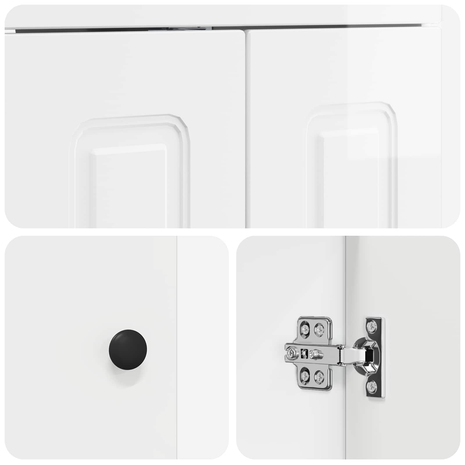 Unter dem Waschbecken Badschrank Hochglanz Weiß
