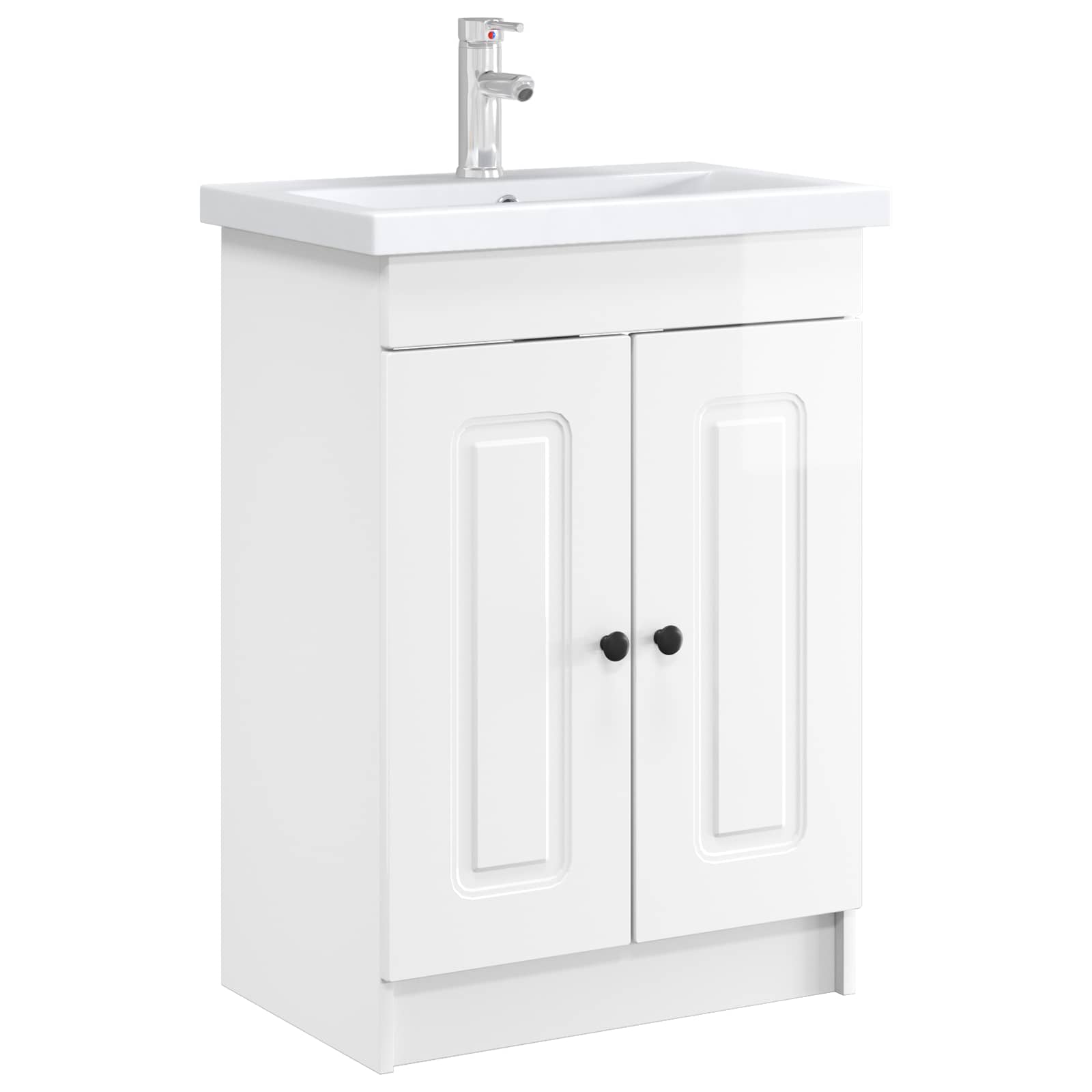 Unter dem Waschbecken Badschrank Hochglanz Weiß