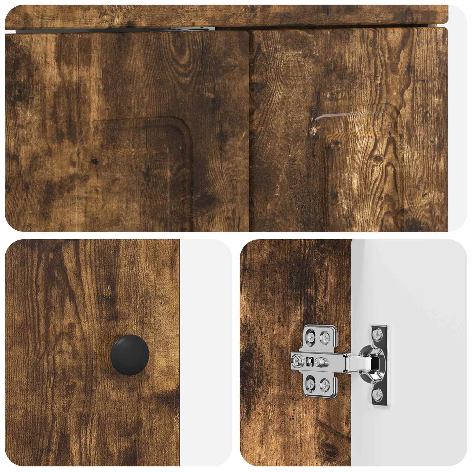 Unter dem Waschbecken Badschrank Geräucherte Eiche