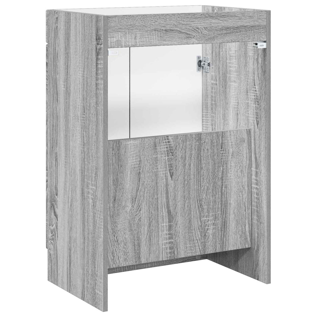 Unter dem Waschbecken Badschrank Grau Sonoma
