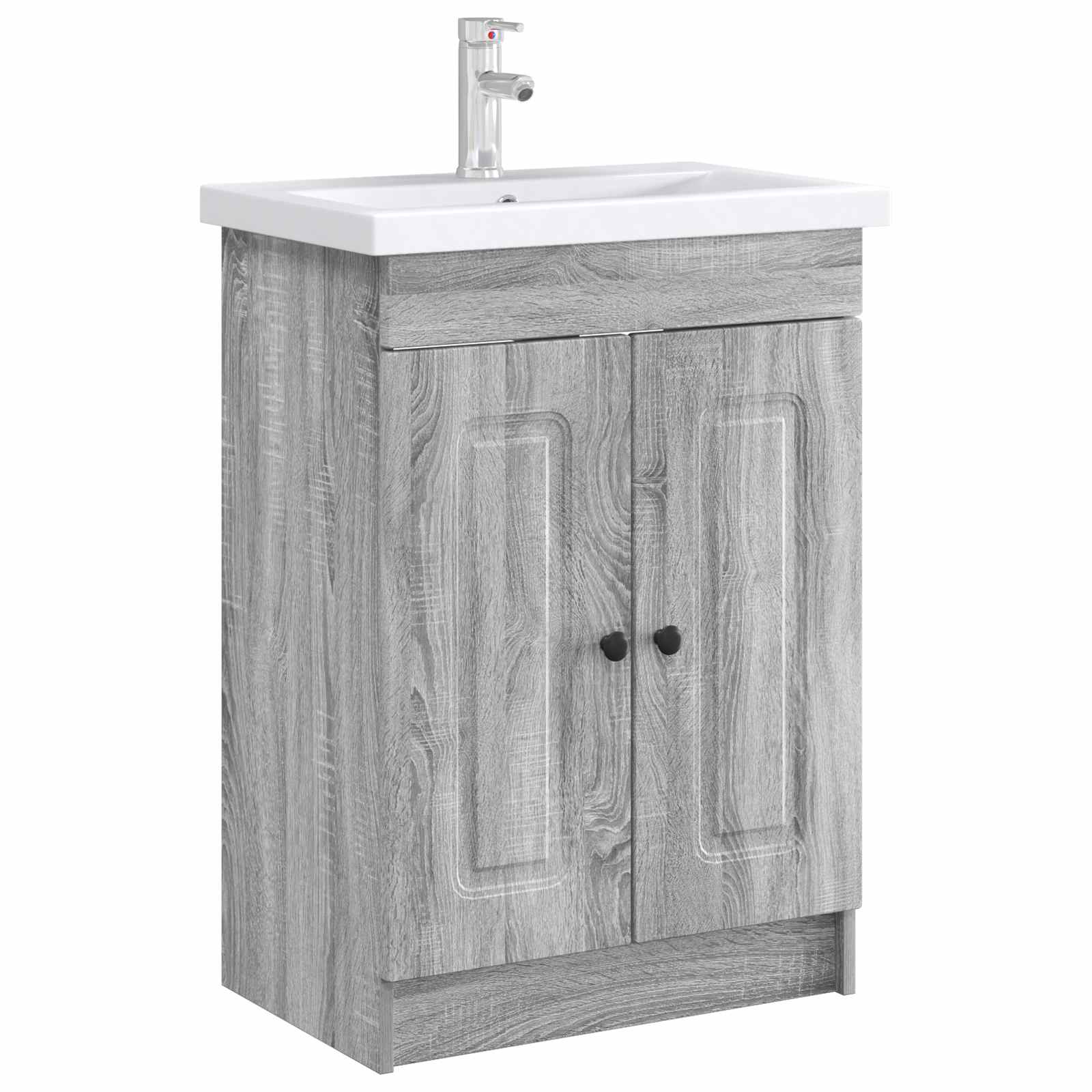 Unter dem Waschbecken Badschrank Grau Sonoma