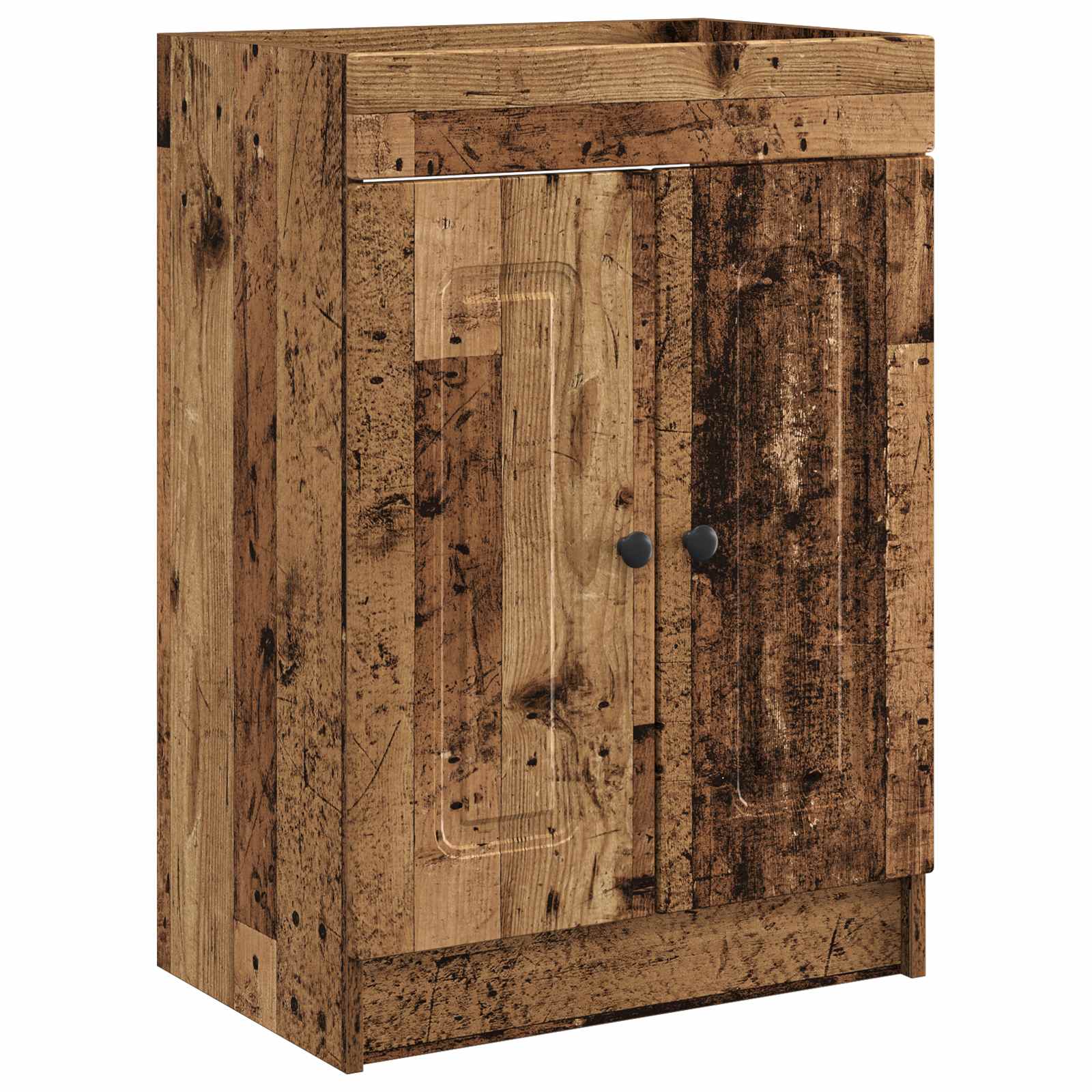 Unter dem Waschbecken Badschrank Altholz 78,5 x 37,5 x 81 cm