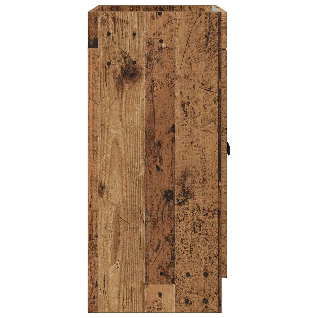 Unter dem Waschbecken Badschrank Altholz 78,5 x 37,5 x 81 cm