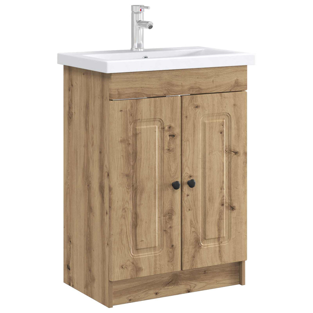 Unter dem Waschbecken Badschrank Artisan-Eiche