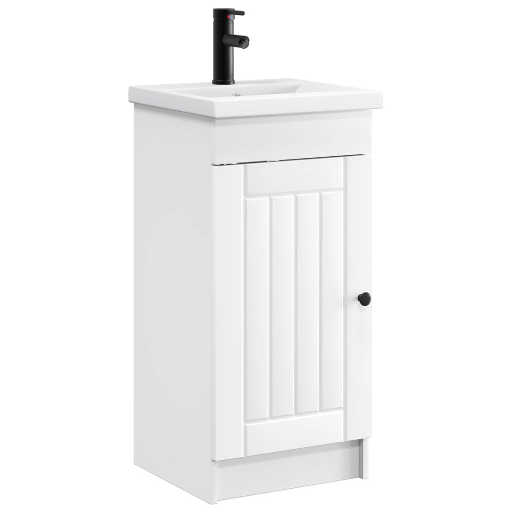 Badezimmerschrank mit Waschbecken Weiß 42 x 40 x 84,5 cm