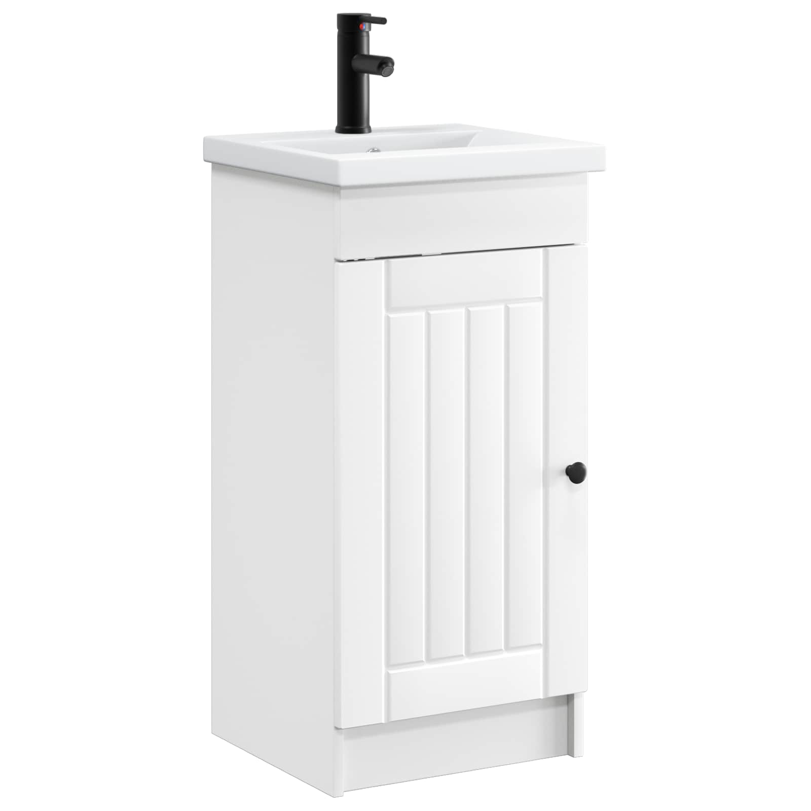 Badezimmerschrank mit Waschbecken Weiß 42 x 40 x 84,5 cm