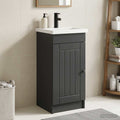 Badezimmerschrank mit Waschbecken Schwarz 42 x 40 x 84,5 cm