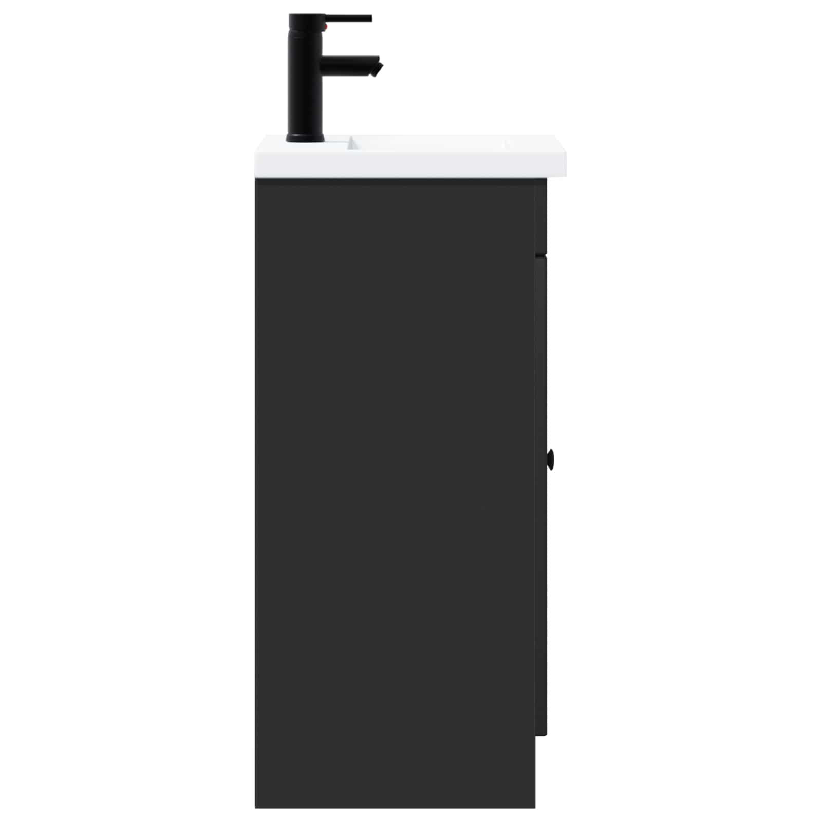 Badezimmerschrank mit Waschbecken Schwarz 42 x 40 x 84,5 cm