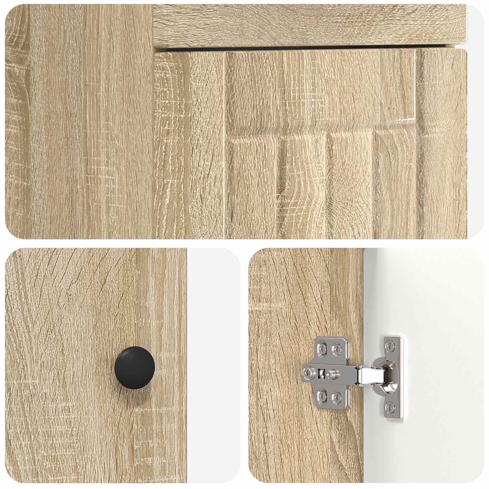 Badezimmerschrank mit Waschbecken Sonoma-Eiche