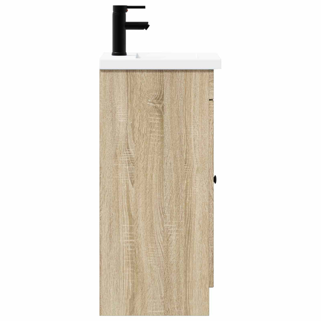 Badezimmerschrank mit Waschbecken Sonoma-Eiche