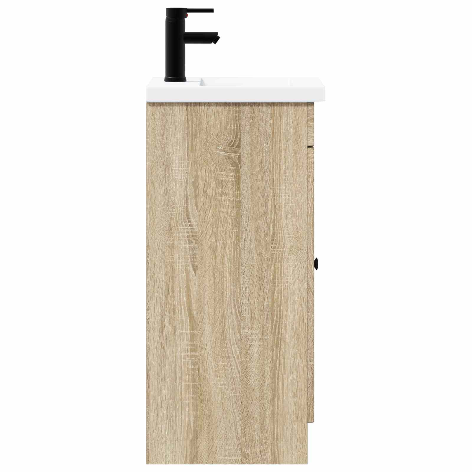 Badezimmerschrank mit Waschbecken Sonoma-Eiche