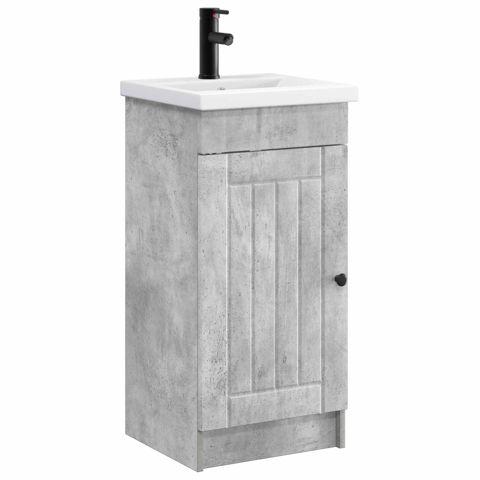 Badezimmerschrank mit Waschbecken Betongrau 42 x 40 x 84,5 cm