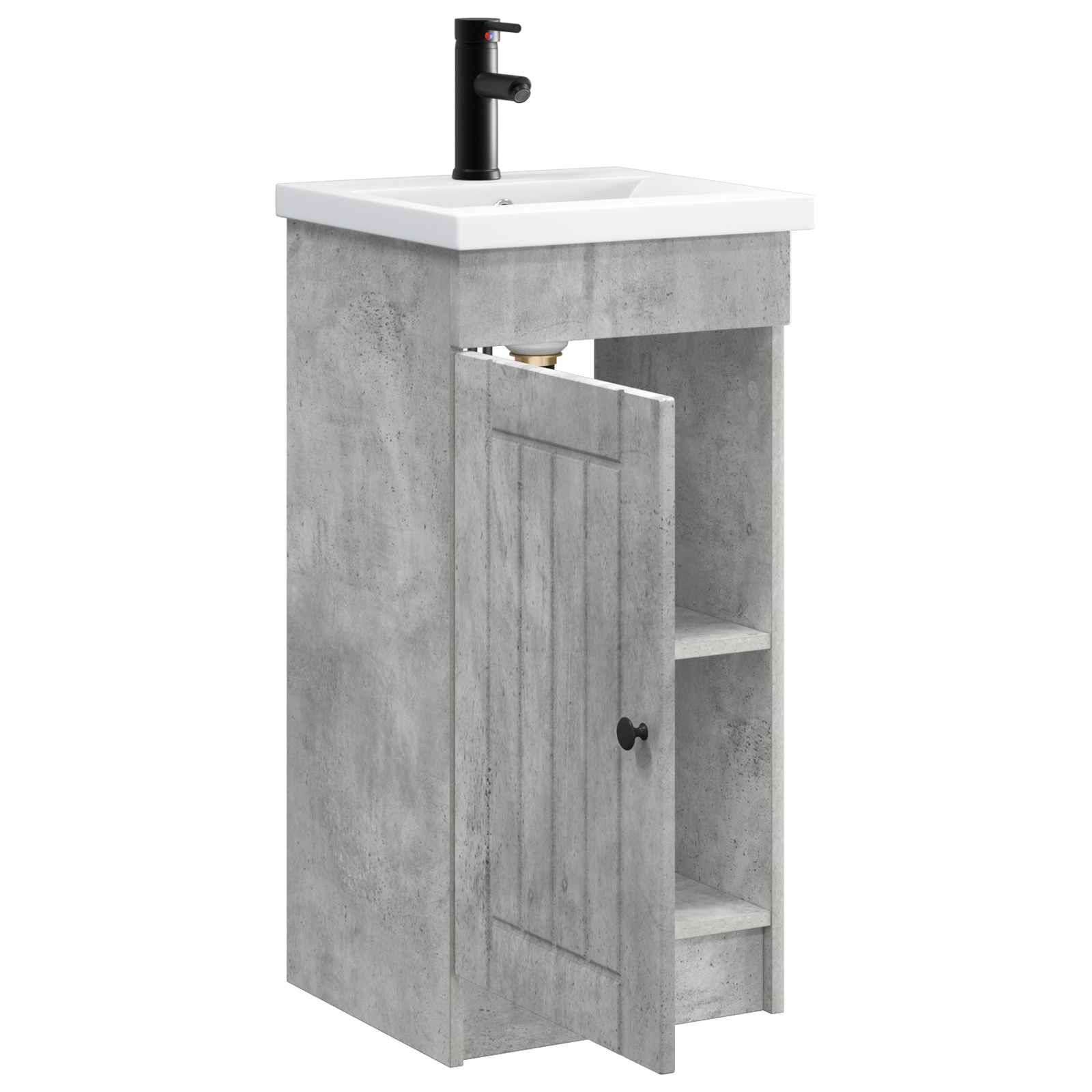 Badezimmerschrank mit Waschbecken Betongrau 42 x 40 x 84,5 cm