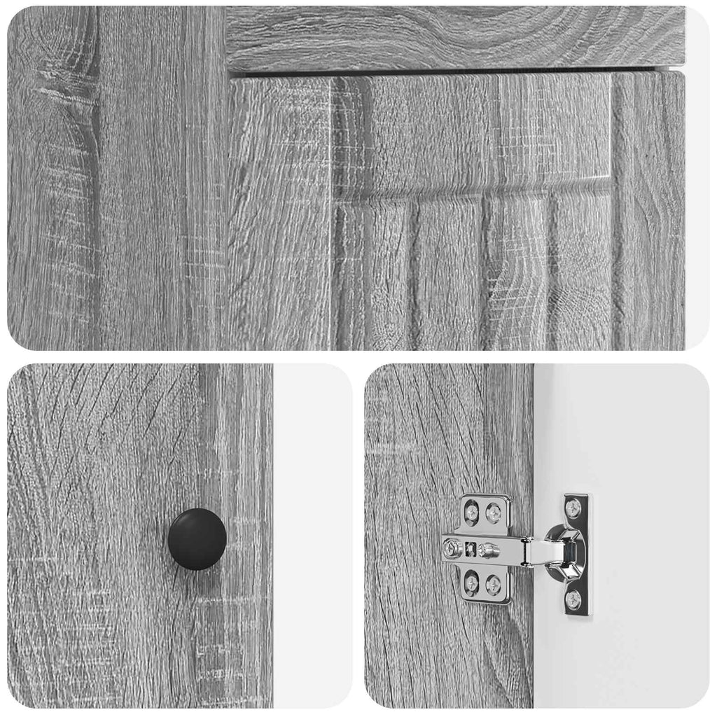 Badezimmerschrank mit Waschbecken Grau Sonoma 42 x 40 x 84,5 cm