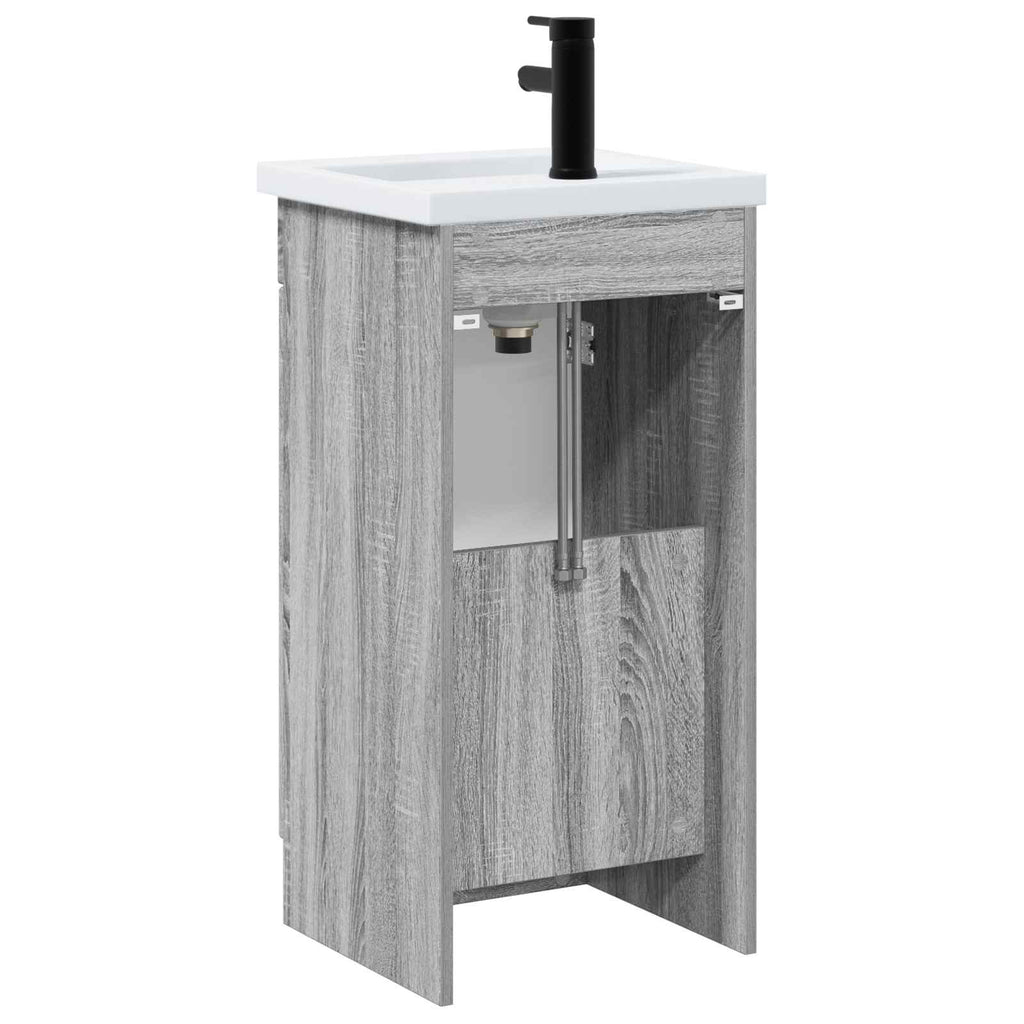 Badezimmerschrank mit Waschbecken Grau Sonoma 42 x 40 x 84,5 cm