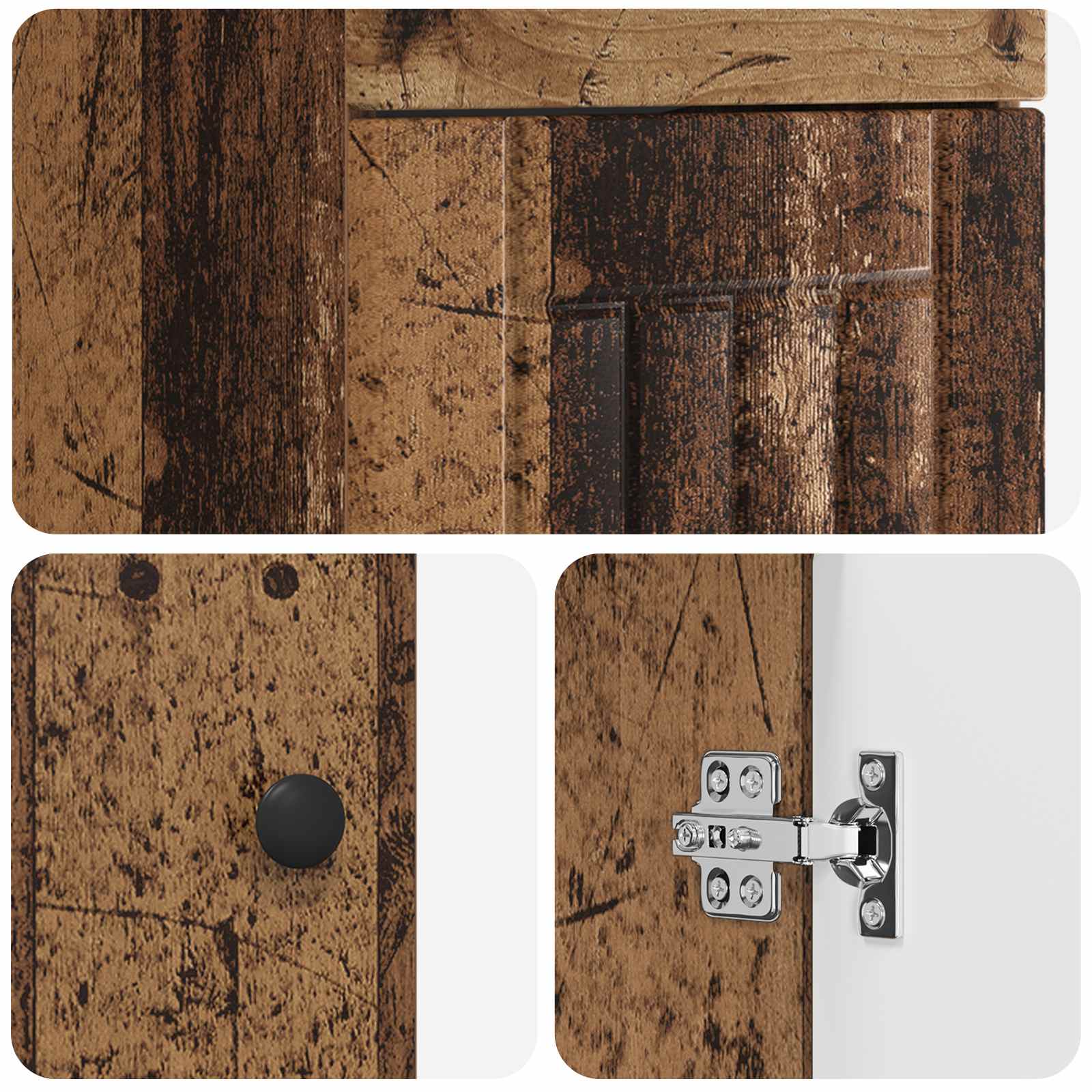 Badezimmerschrank mit Waschbecken Altholz 42 x 40 x 84,5 cm