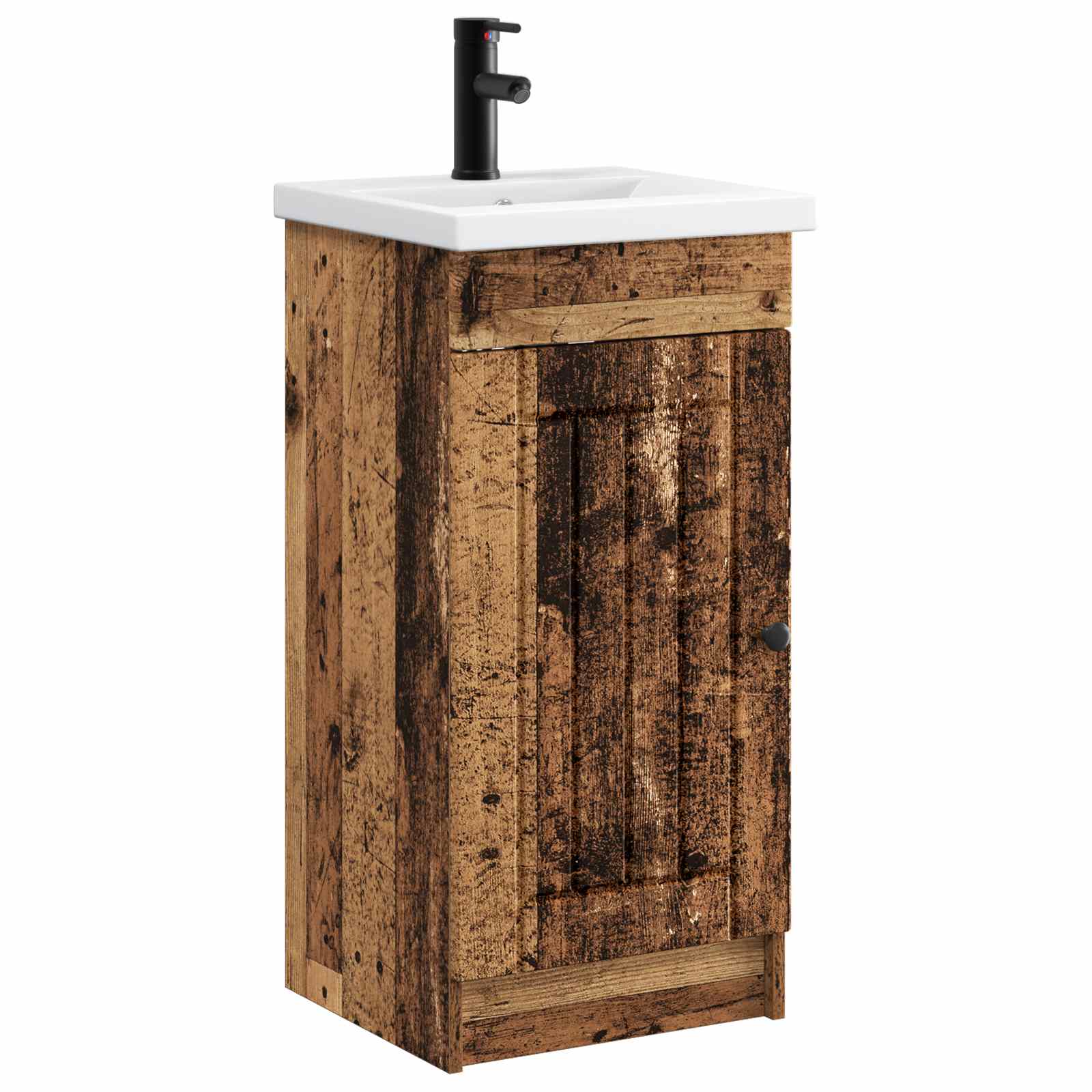 Badezimmerschrank mit Waschbecken Altholz 42 x 40 x 84,5 cm
