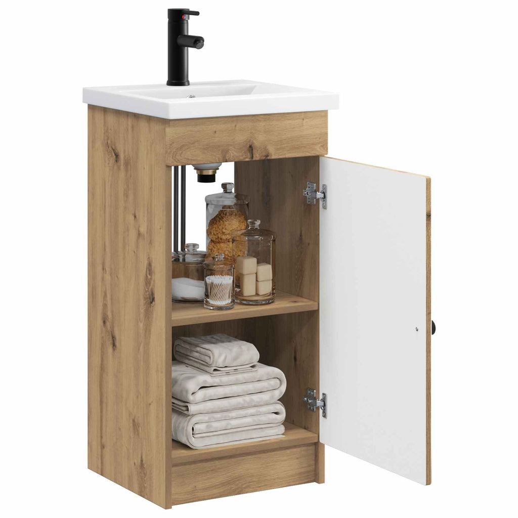 Badezimmerschrank mit Waschbecken Artisan-Eiche