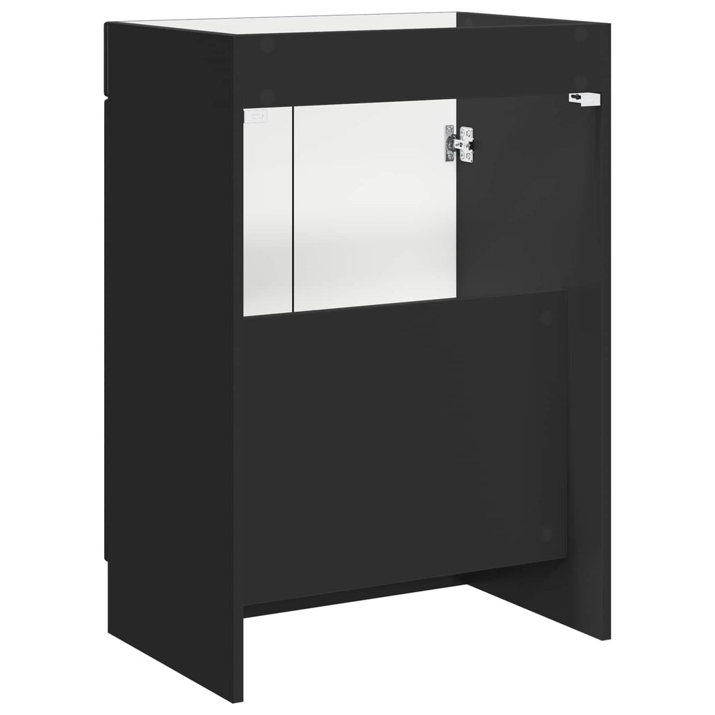 Unter dem Waschbecken Badschrank Schwarz 56 x 37,5 x 81 cm