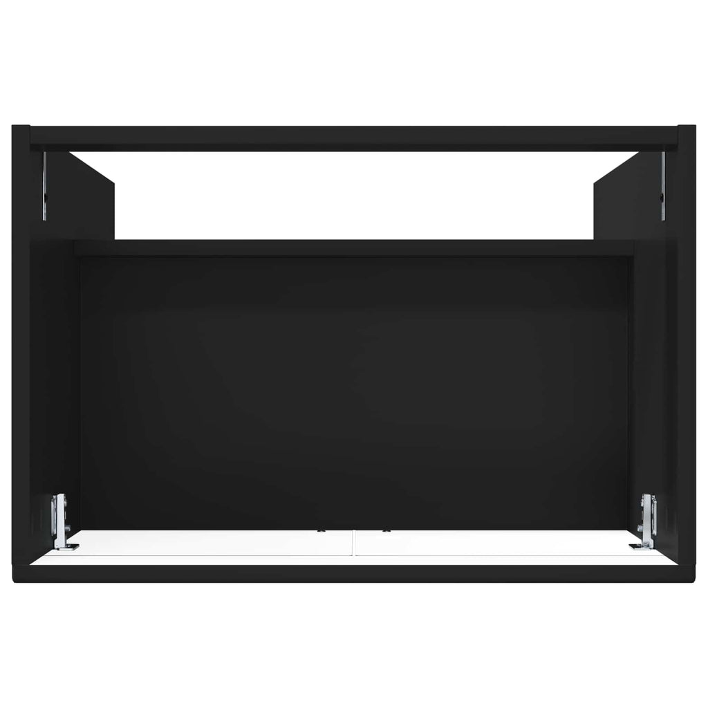 Unter dem Waschbecken Badschrank Schwarz 56 x 37,5 x 81 cm