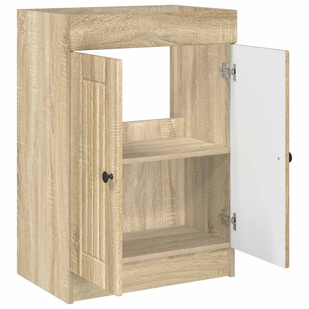 Unter dem Waschbecken Badschrank Sonoma-Eiche 56 x 37,5 x 81 cm