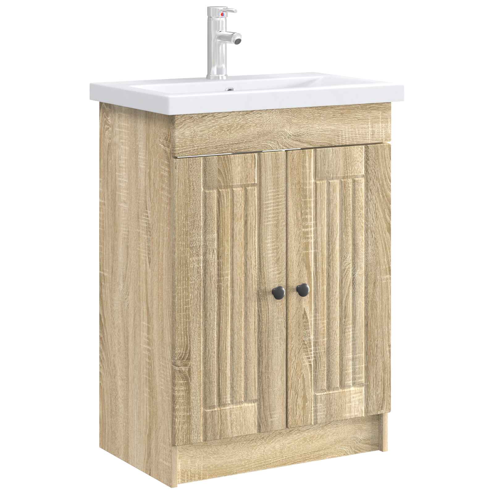 Unter dem Waschbecken Badschrank Sonoma-Eiche 56 x 37,5 x 81 cm