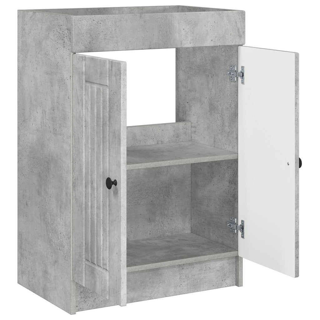 Unter dem Waschbecken Badschrank Betongrau 56 x 37,5 x 81 cm