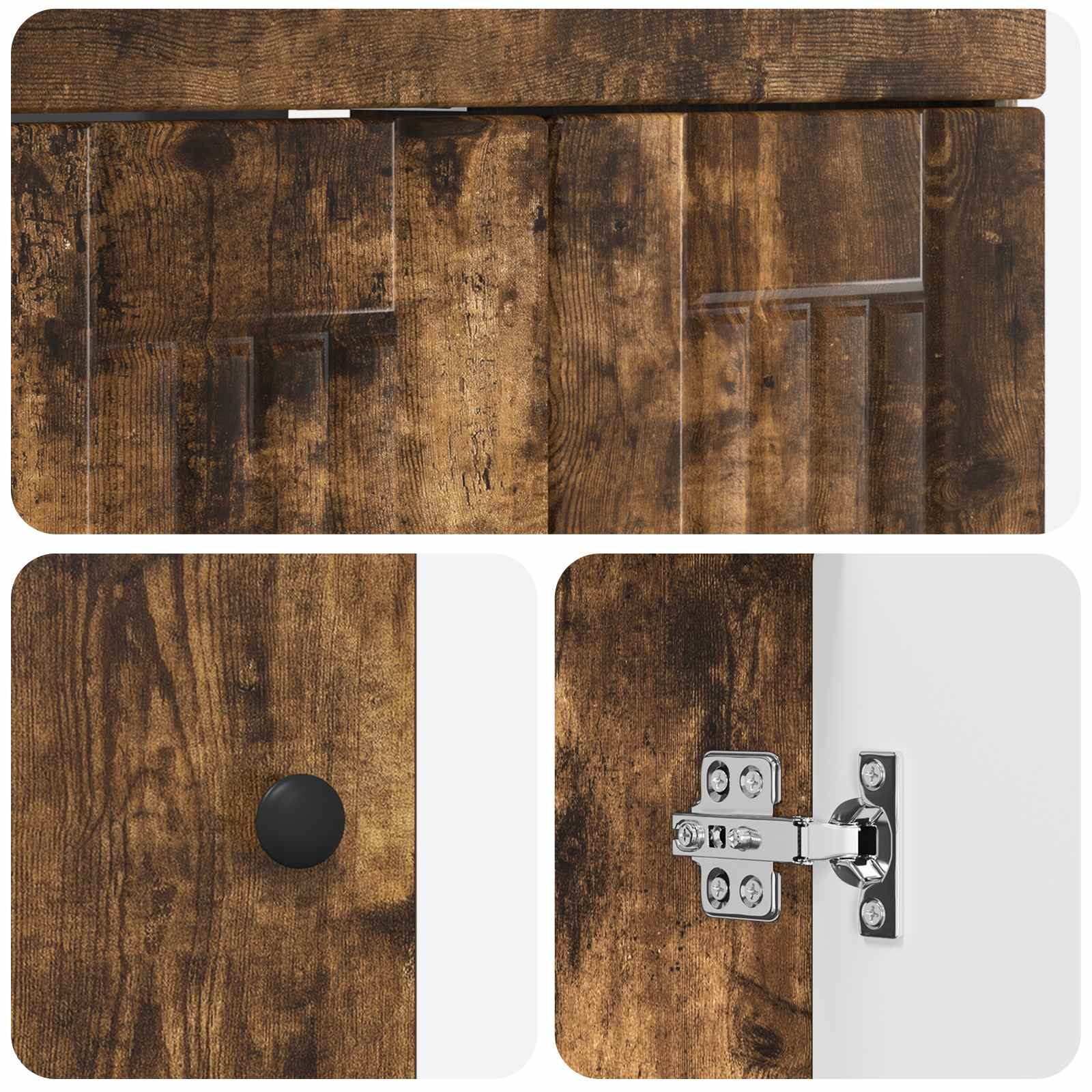 Unter dem Waschbecken Badschrank Geräucherte Eiche