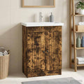 Unter dem Waschbecken Badschrank Geräucherte Eiche