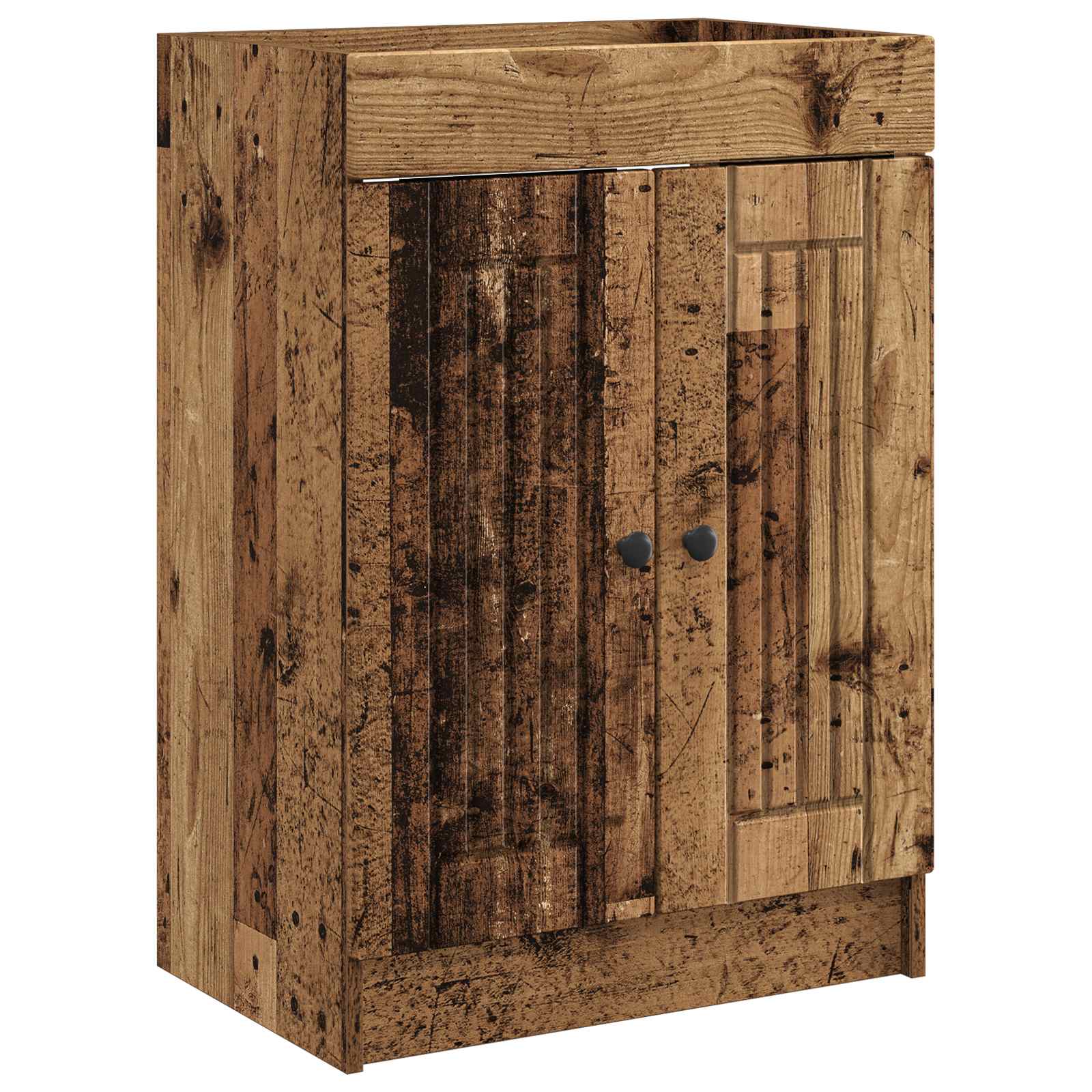 Unter dem Waschbecken Badschrank Altholz 56 x 37,5 x 81 cm