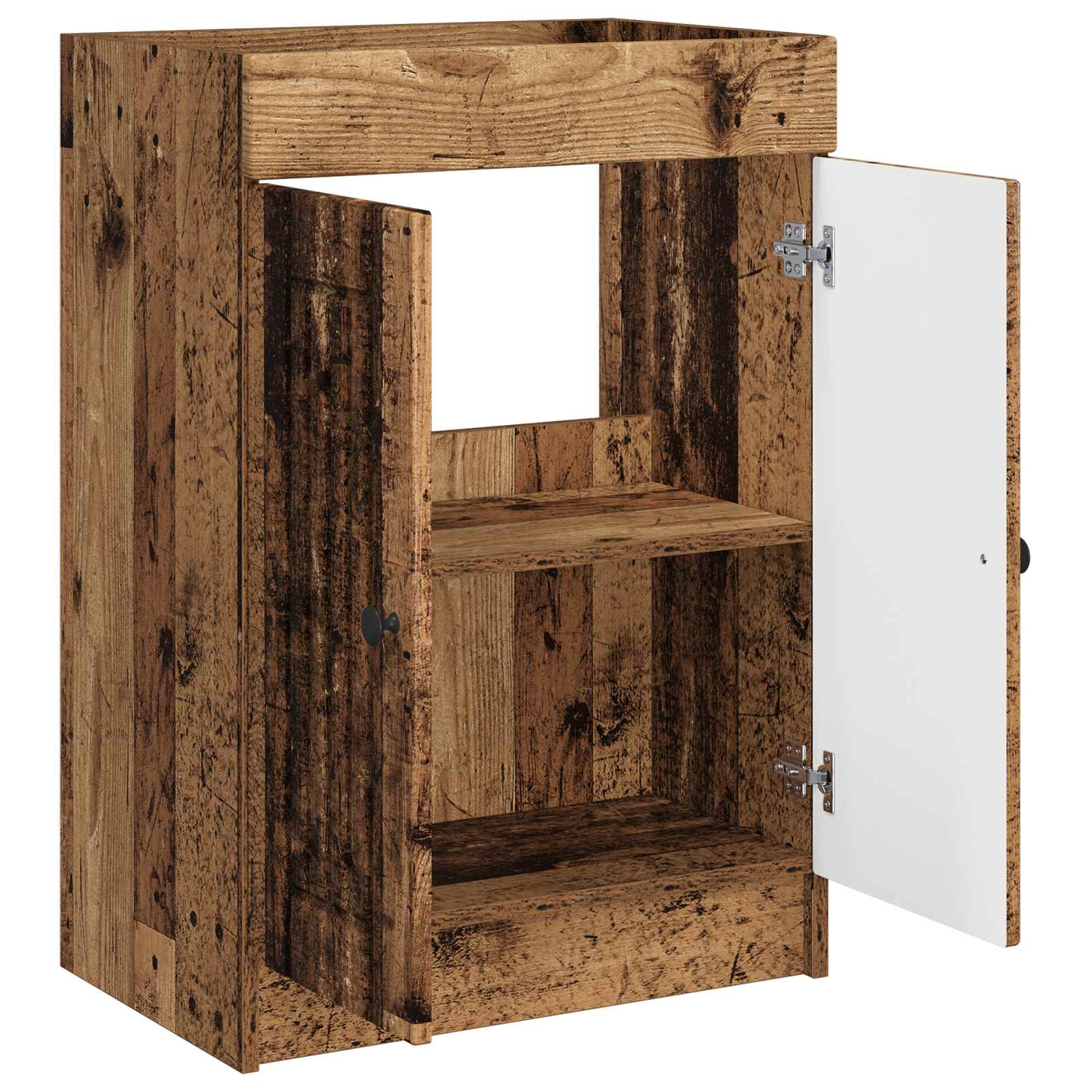 Unter dem Waschbecken Badschrank Altholz 56 x 37,5 x 81 cm