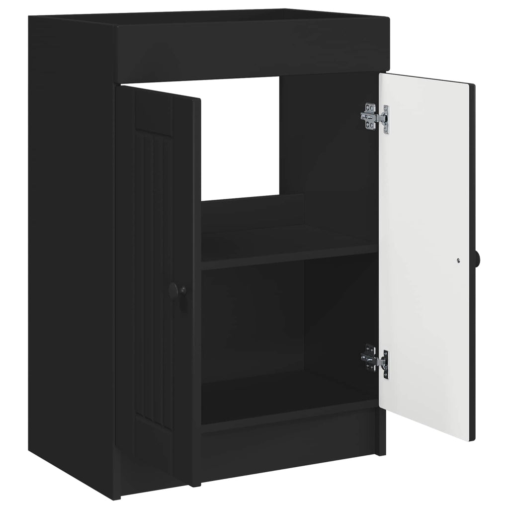 Unter dem Waschbecken Badschrank Schwarz 78,5 x 37,5 x 81 cm