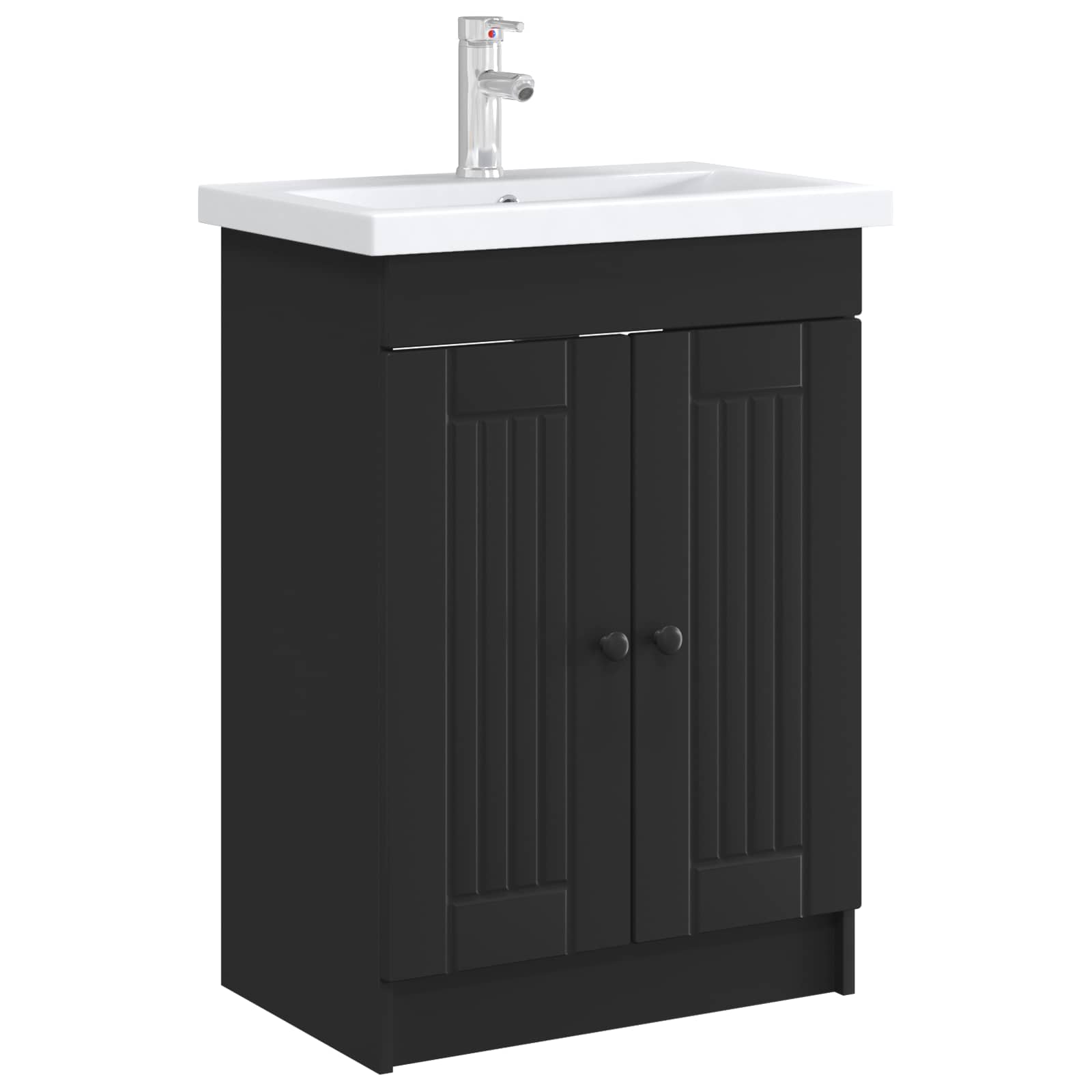 Unter dem Waschbecken Badschrank Schwarz 78,5 x 37,5 x 81 cm