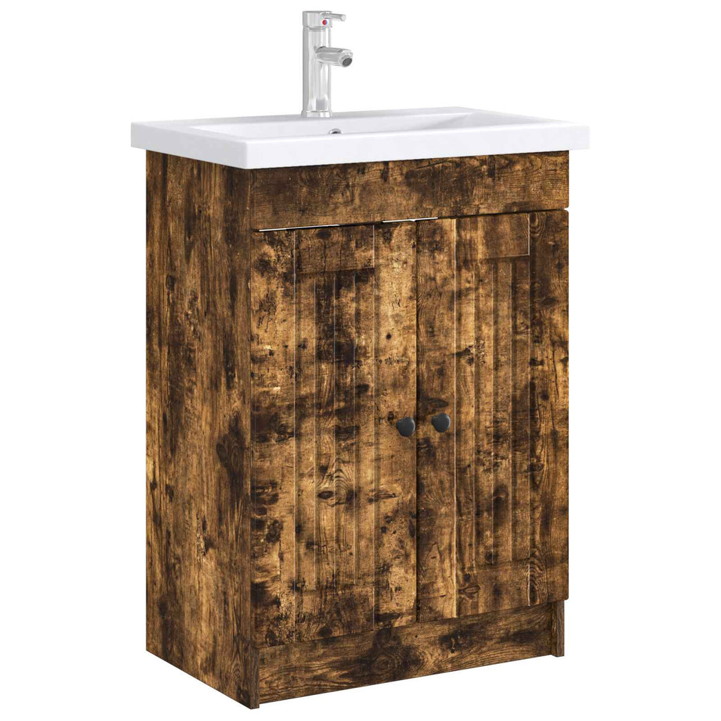 Unter dem Waschbecken Badschrank Geräucherte Eiche