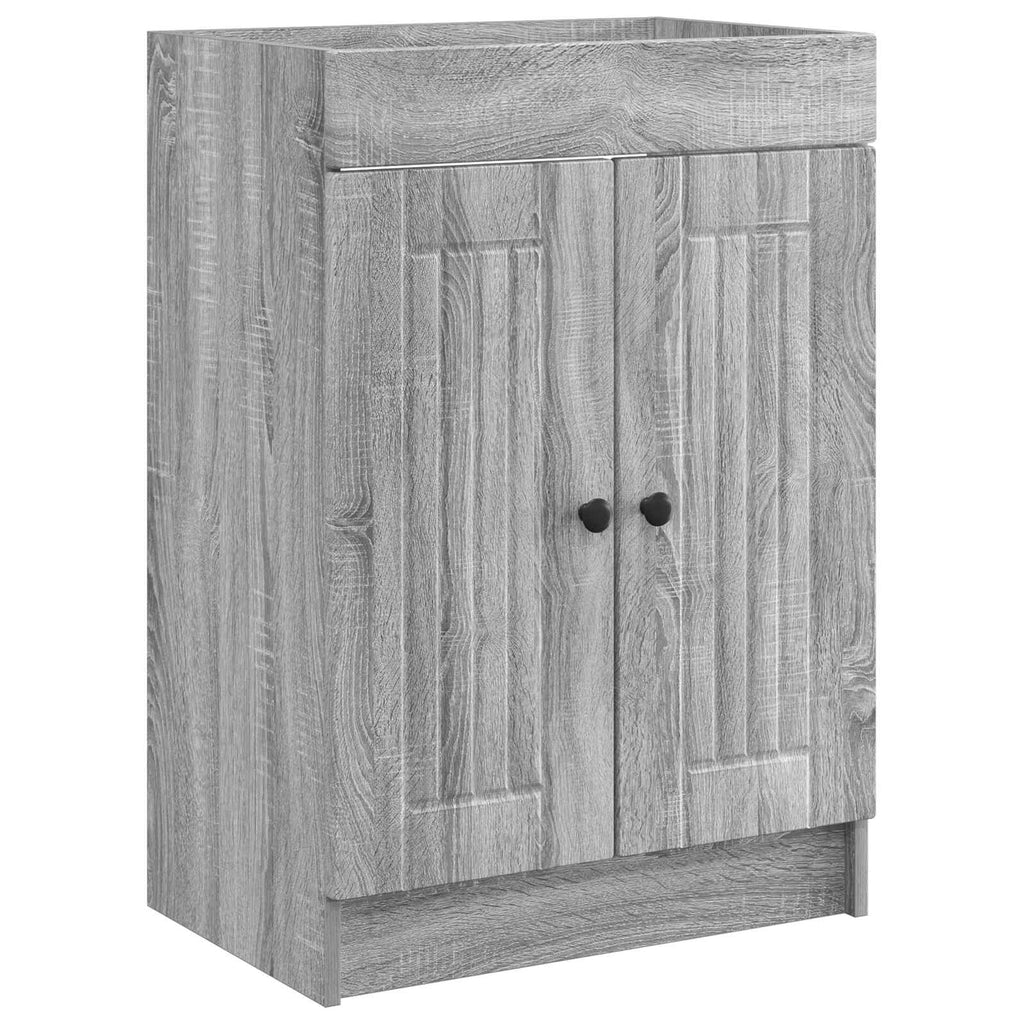 Unter dem Waschbecken Badschrank Grau Sonoma