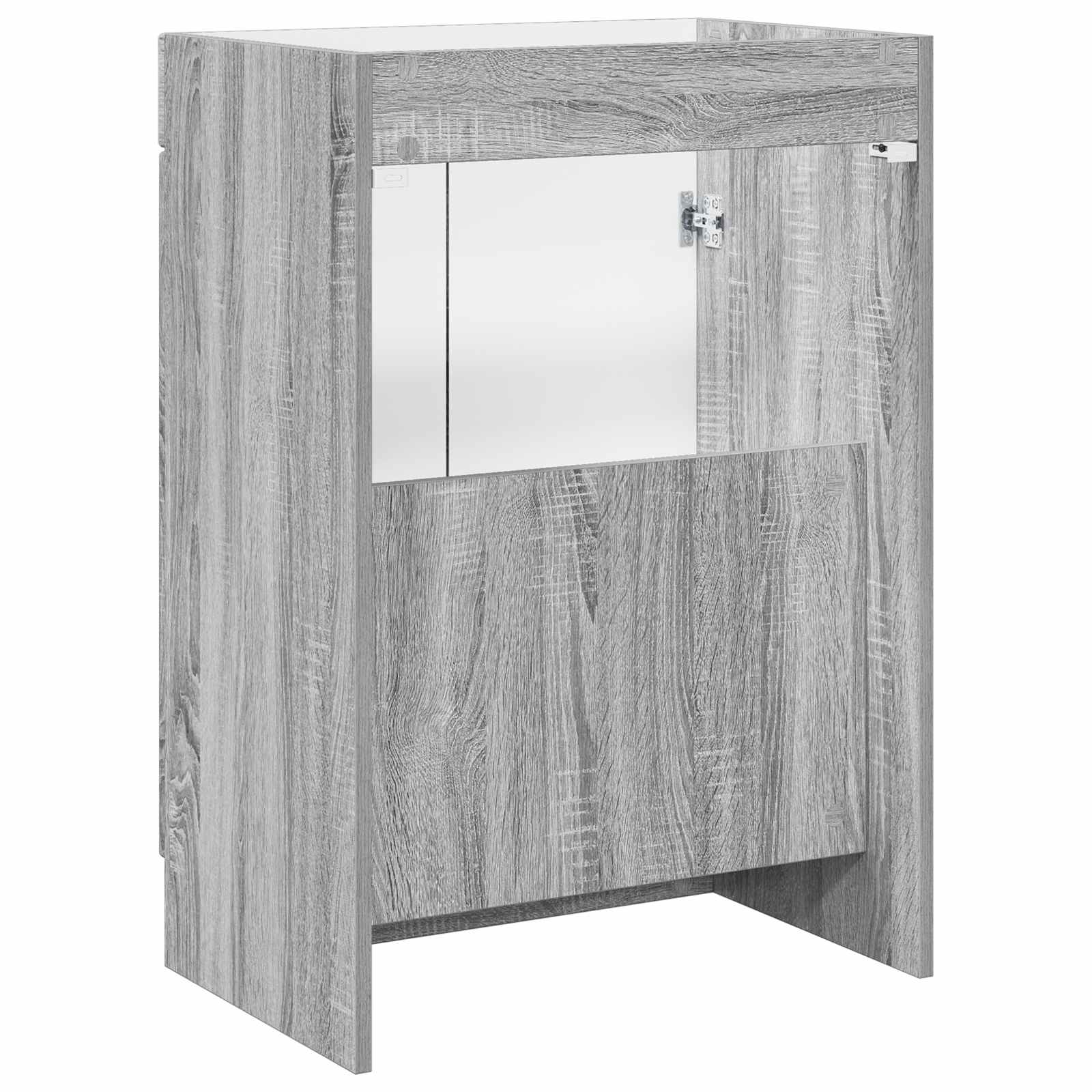 Unter dem Waschbecken Badschrank Grau Sonoma
