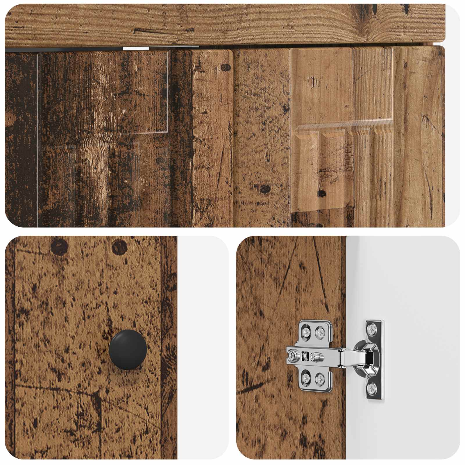 Unter dem Waschbecken Badschrank Altholz 78,5 x 37,5 x 81 cm
