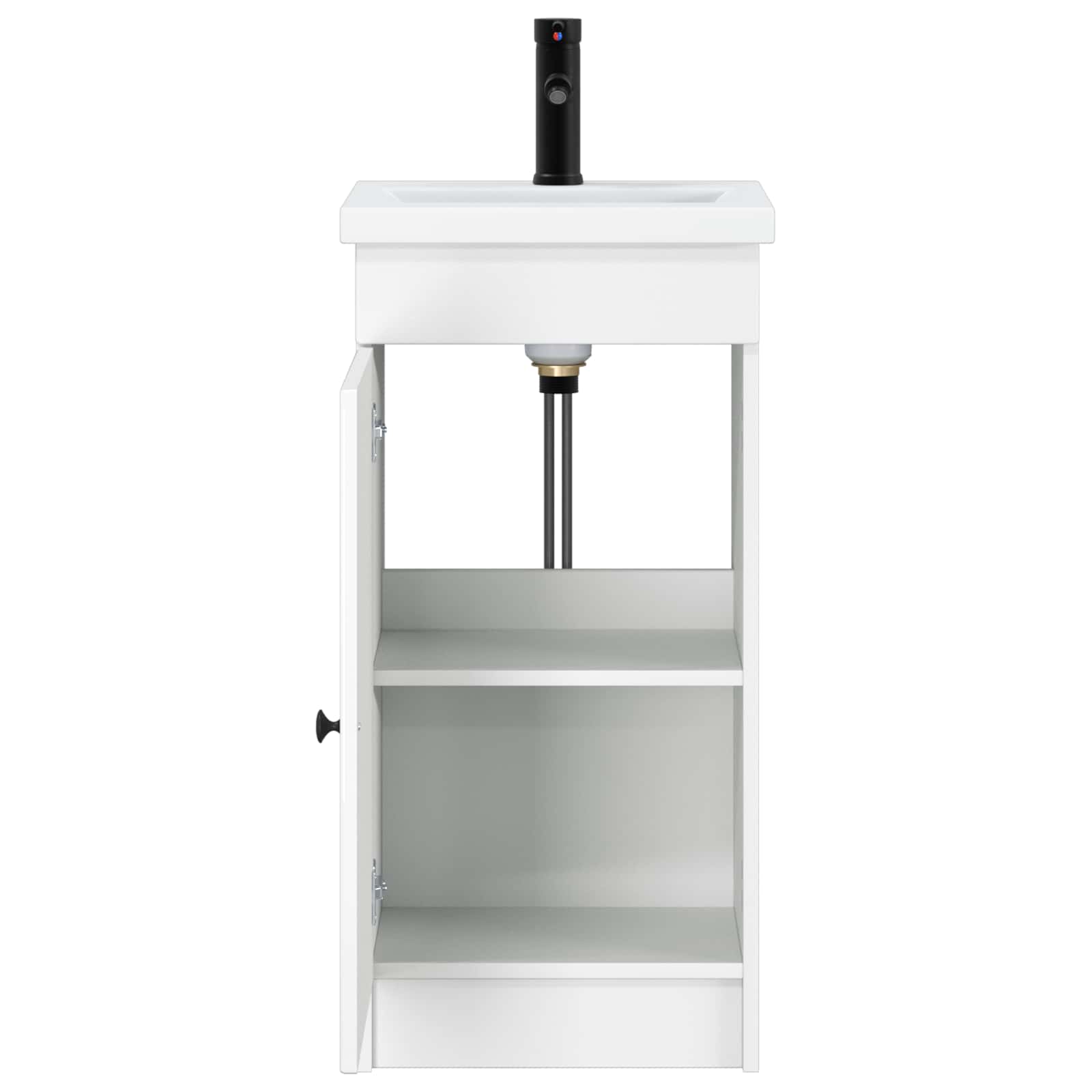 Badezimmerschrank mit Waschbecken Weiß 42 x 40 x 84,5 cm