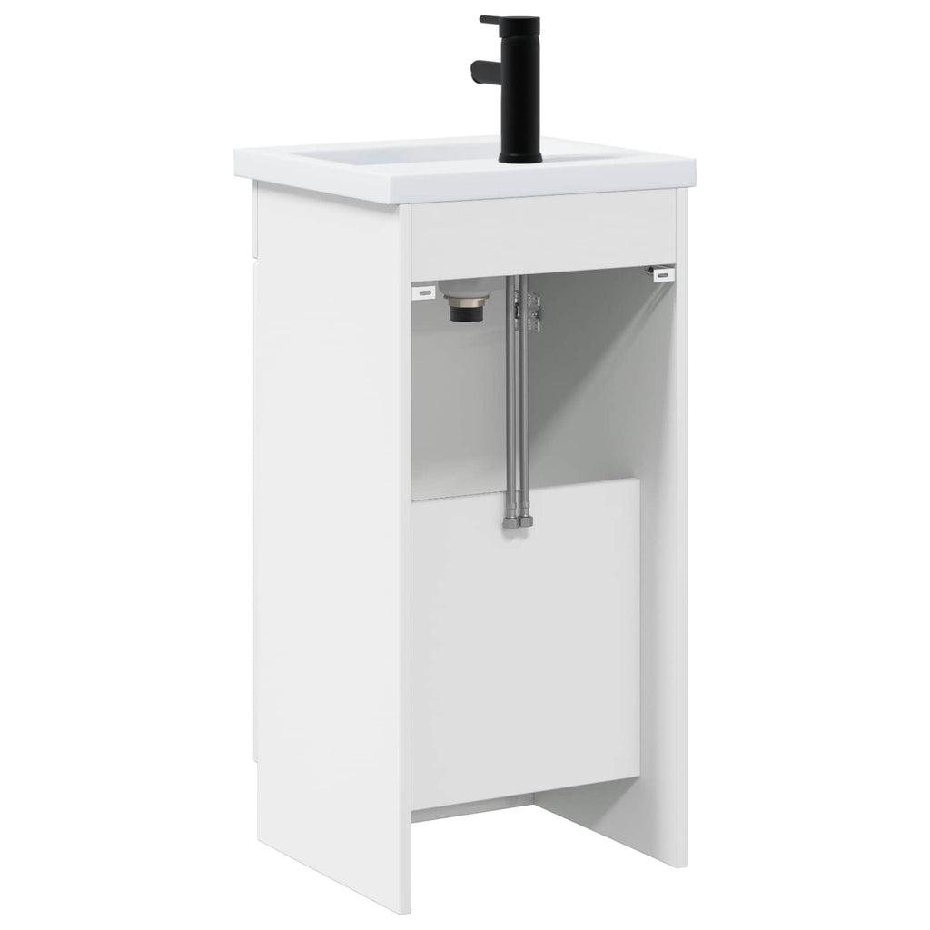 Badezimmerschrank mit Waschbecken Weiß 42 x 40 x 84,5 cm